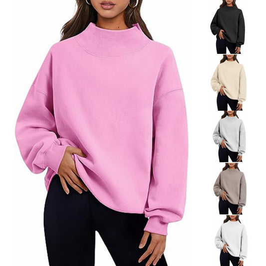 Oversized mockneck sweatshirt